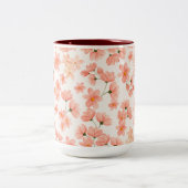 ウォーターカラーピーチフローラ ツートーンマグカップ (中央)