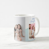 ウォーターカラーファミリーフォトコラージュマザーズデイコーヒー コーヒーマグカップ (正面右)