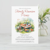 ウォーターカラーファミリー懇親会ピクニック招待状 招待状 (スタンド正面)