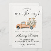 ウォーターカラーファームカボンプキンスベビーシャワー招待状 招待状 (正面/裏面)