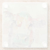 ウォーターカラーファームコラージュ牛 ガラスコースター (裏面)