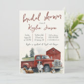 ウォーターカラーファームトラックランドスケープブライダルシャワー 招待状 (スタンド正面)