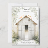 ウォーターカラーファームハウスカントリーウェディング招待状 招待状 (正面)