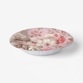 ウォーターカラーファームハウスピンクローズ&ホワイトコスモス ペーパーボウル (傾斜あり)