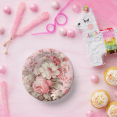 ウォーターカラーファームハウスピンクローズ&ホワイトコスモス ペーパーボウル (パーティー)