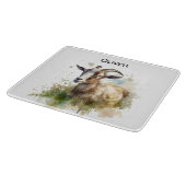 ウォーターカラーファームハウスヤギカスタム カッティングボード (角)