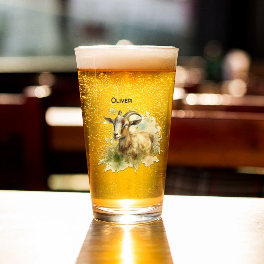 ウォーターカラーファームハウスヤギカスタム タンブラーグラス