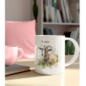 ウォーターカラーファームハウスヤギカスタム ツートーンマグカップ