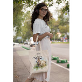 ウォーターカラーファームハウスヤギカスタム トートバッグ