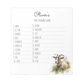 ウォーターカラーファームハウスヤギカスタム ノートパッド