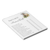 ウォーターカラーファームハウスヤギカスタム ノートパッド (アングル)