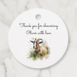 ウォーターカラーファームハウスヤギカスタム フェイバータグ