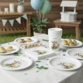 ウォーターカラーファームハウスヤギカスタム ペーパープレート