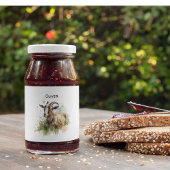 ウォーターカラーファームハウスヤギカスタム リキュールボトルラベル