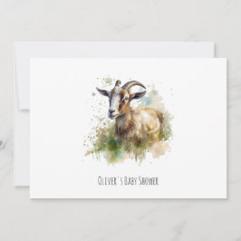 ウォーターカラーファームハウスヤギカスタム 招待状