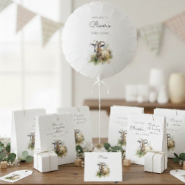 ウォーターカラーファームハウスヤギカスタム、発泡ボード ギフトタグ