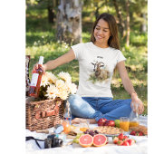 ウォーターカラーファームハウスヤギカスタム Tシャツ