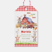 ウォーターカラーファームベビー誕生日感謝していあなた ギフトタグ (正面)