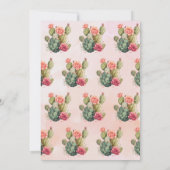 ウォーターカラーフィエスタサボスフローラブライダルシャワー 招待状 (裏面)