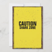 ウォーターカラーフィン – タステティックシャーク誕生日招待状 招待状 (裏面)