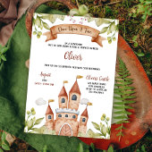 ウォーターカラーフェアユタリーキャッスル子供の誕生日パーティー 招待状