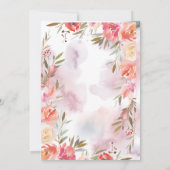 ウォーターカラーフェアリー誕生日招待状 招待状 (裏面)