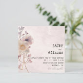 ウォーターカラーフェイフローラ結婚式招待状 招待状 (スタンド正面)