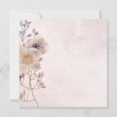 ウォーターカラーフェイフローラ結婚式招待状 招待状 (裏面)