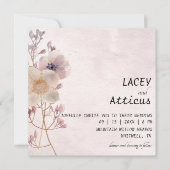 ウォーターカラーフェイフローラ結婚式招待状 招待状 (正面)