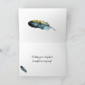 ウォーターカラーフェザーズボホハッピーバースデー カード (内部)