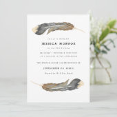 ウォーターカラーフェザーデュオ誕生日 招待状 (スタンド正面)