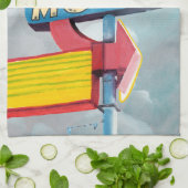 ウォーターカラーフェニックスモーテル キッチンタオル (折り畳み)