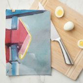 ウォーターカラーフェニックスモーテル キッチンタオル (四つ折り)