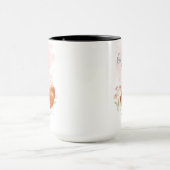 ウォーターカラーフォックスと春の野の花 コテージコア マグカップ (中央)
