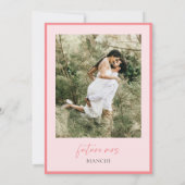 ウォーターカラーフォトアペロルスピリッツブライダルシャワー 招待状 (裏面)