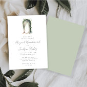 ウォーターカラーフォレストアーチグリーンリー結婚式招待状 招待状
