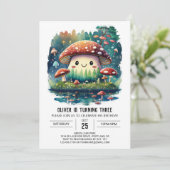 ウォーターカラーフォレストカビ誕生日 招待状 (スタンド正面)