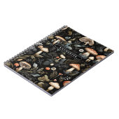 ウォーターカラーフォレストグリーンリーマッシュルーム秋 ノートブック (左側)