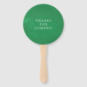 ウォーターカラーフォレストグリーンリー結婚式の引き出物 ハンドファン (裏面)