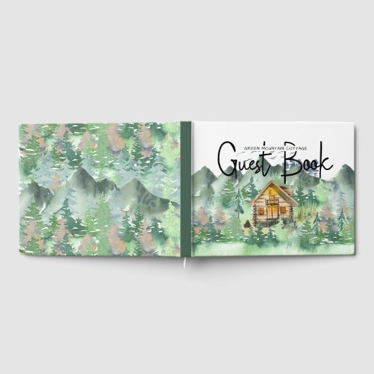 ウォーターカラーフォレストマウンテンキャビン ゲストブック (全面)