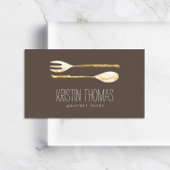 ウォーターカラーフォークおよびスプーンケータリング 名刺