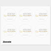 ウォーターカラーフォークケータリング、シェフ、フードラウンドステッカー ラウンドシール (シート)