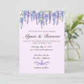 ウォーターカラーフジテリアフローラ結婚式招待状 招待状 (スタンド正面)