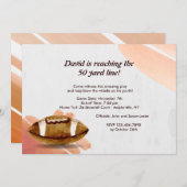 ウォーターカラーフットボール招待状 招待状 (正面/裏面)