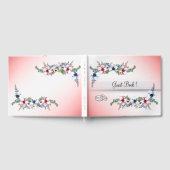 ウォーターカラーフラワーズシャイン結婚ズゲストブック ゲストブック (全面)