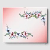 ウォーターカラーフラワーズシャイン結婚ズゲストブック ゲストブック (裏面)