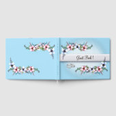 ウォーターカラーフラワーズシャイン結婚ズゲストブック ゲストブック (全面)