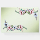 ウォーターカラーフラワーズシャイン結婚ズゲストブック ゲストブック (裏面)