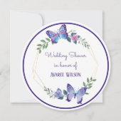 ウォーターカラーフラワーズブライダルシャワー 招待状 (正面)