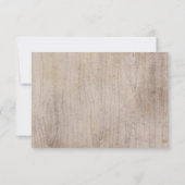 ウォーターカラーフラワーズボヘミアンカントリー結婚バーンズ 出欠カード (裏面)